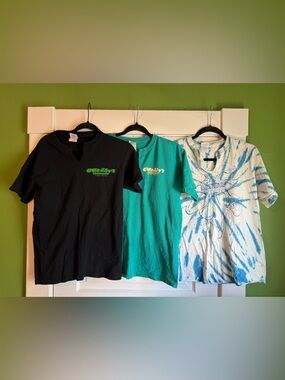 T-shirt Trio - Black, Teal, Blue Tie-Dye